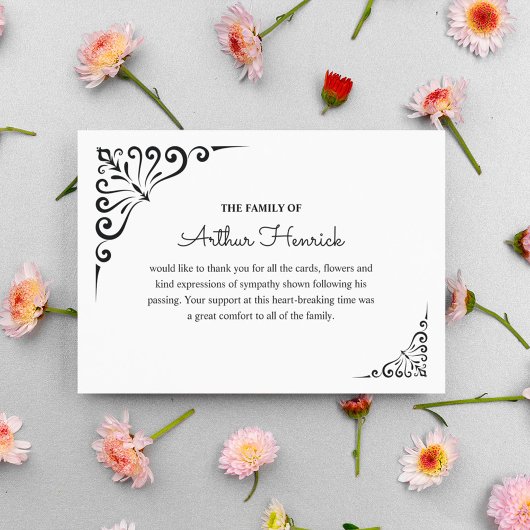 死別悔やみや弔慰葬式サンキューノート