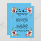 死後に花を贈るサンキューカード ノートカード (正面/裏面)