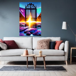 死後の世界への扉 | AIアートポスター ポスター