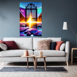 死後の世界への扉   AIアートポスター ポスター