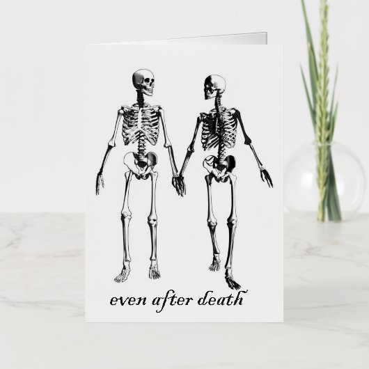 死後も死が我々の一部となるまで 箔グリーティングカード (正面)