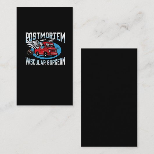 死後血管外科医葬儀部長 名刺 (正面/裏面)