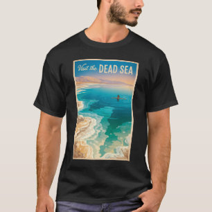 死海のイラスト 旅行アート ヴィンテージ Tシャツ