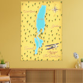 死海のヴィンテージ地図 キャンバスプリント (インサイチュ (リビング))