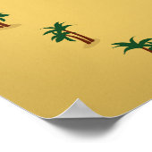 死海のヴィンテージ地図 ポスター (角)