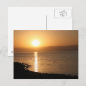 死海の夕日 ポストカード (正面/裏面)