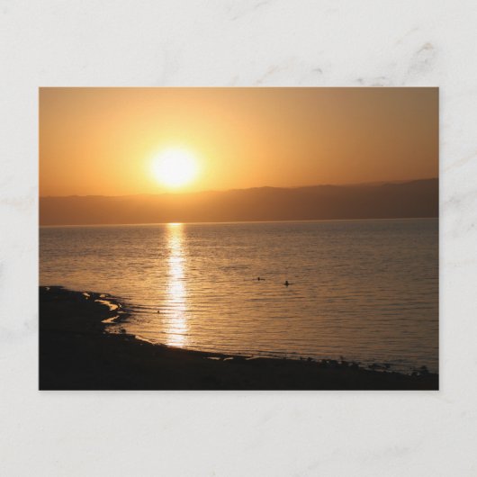 死海の夕日 ポストカード (正面)