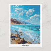 死海ヴィンテージ旅行の青い空 ポストカード (正面)