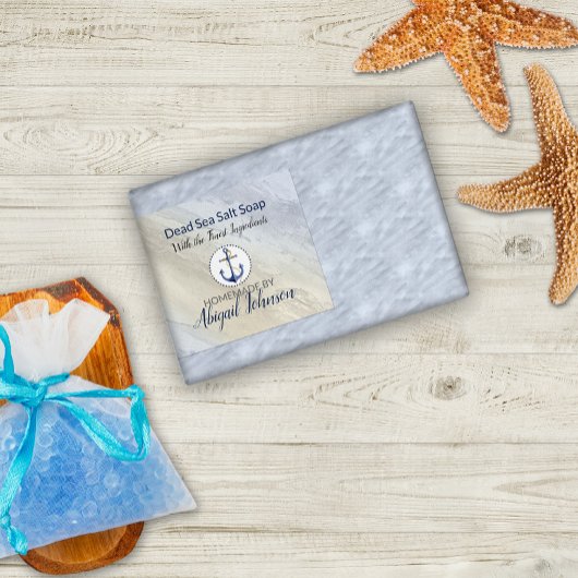 死海塩クレイ自家製手作り石鹸 フードラベル