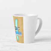 死海旅行ポスター カフェラテマグ (右アングル)