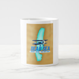 死海旅行ポスター ジャンボコーヒーマグカップ