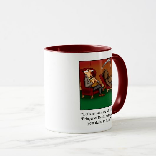 死神おもしろいのユーモアのマグ マグカップ (正面右)