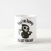 死神おもしろいスケルトンのハロウィーンの衣装 コーヒーマグカップ (中央)