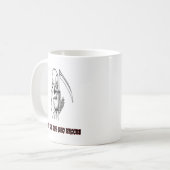 死神おもしろい引用文ハロウィン不気味ナイト コーヒーマグカップ (正面左)