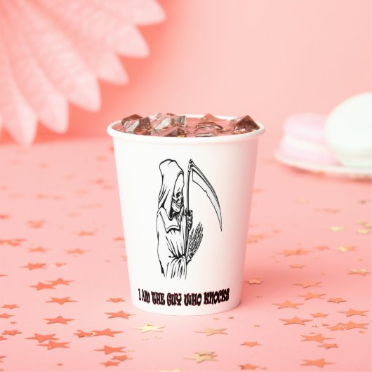 死神おもしろい引用文ハロウィン不気味ナイト 紙コップ (インサイチュ)