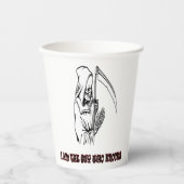 死神おもしろい引用文ハロウィン不気味ナイト 紙コップ (正面)