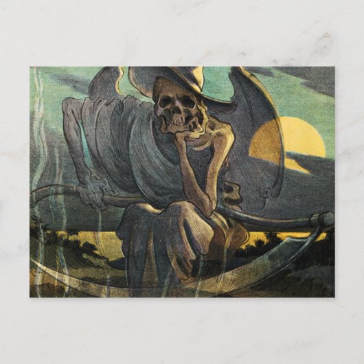 死神がスキートで待つ ポストカード (正面)