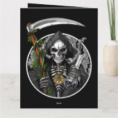 死神がマリファナを吸う怖いグリーティングカード カード (裏面)