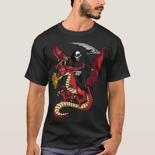 死神が竜に乗る Tシャツ (正面)