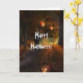 死神とカボチャ カード (黄色い花)