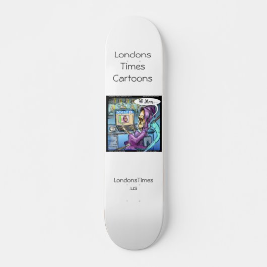 死神とスカイスケートボーおもしろいド スケートボード (正面)