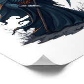 死神とスキザ – 怖いハロウィンシャツ ポスター (角)