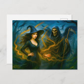 死神と闇の森の中の魔女 シーズンポストカード (正面/裏面)