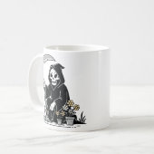 死神のガーデニングフラワー コーヒーマグカップ (正面左)