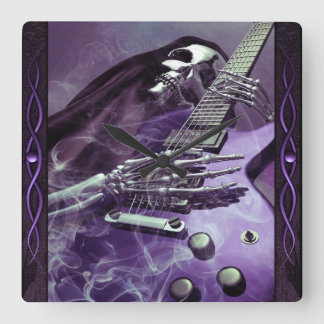 死神のギターの壁時計 スクエア壁時計