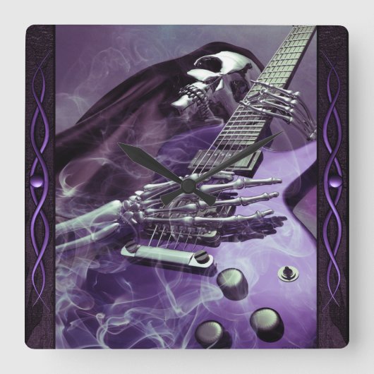 死神のギターの壁時計 スクエア壁時計 (正面)
