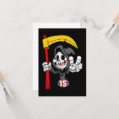 死神のサッカーTシャツである カード (正面/裏面インサイチュ)