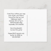 死神のハロウィンの衣裳のパーティの招待状 インビテーションポストカード (裏面)