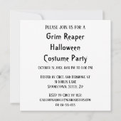 死神のハロウィンコスチュームパーティー招待状 シーズンカード (裏面)