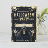 死神のハロウィンパーティー招待状 招待状 (スタンド正面)