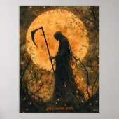 死神のハロウィン+満月と鎌 ポスター (正面)