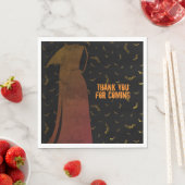 死神のフード付き不気味な飛んでいるこうもりハロウィーン スタンダードランチョンナプキン (インサイチュ)