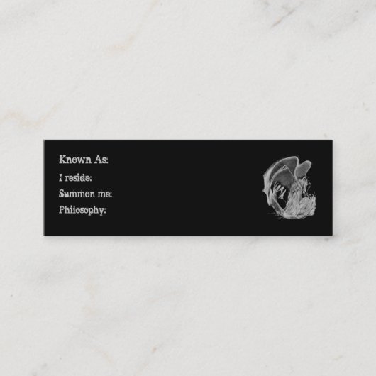 死神のプロフィールカード コーリングカード (正面)