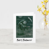 死神のラット、ハッピーハローウィン! カード (黄色い花)