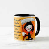 死神の不気味なおもしろい漫画 マグカップ (正面右)