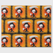 死神の不気味なおもしろい漫画 ラッピングペーパー (フラット)