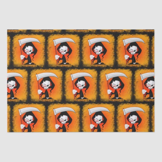 死神の不気味なおもしろい漫画 薄葉紙 (正面)