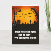 死神の墓でのハロウィンの夜 カード (正面)