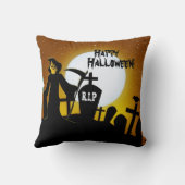 死神の恐ろしいハロウィーン クッション (裏面)