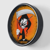 死神の漫画 壁時計 (傾斜)