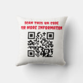 死神の火のインフェルノハロウィンカスタムのQRコード クッション (裏面)