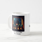 死神の窓枠サボテンのマグ コーヒーマグカップ (正面左)