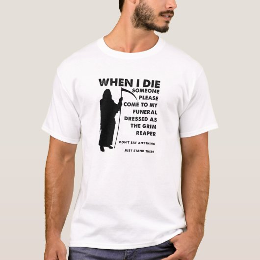 死神の葬式の面白いTシャツ Tシャツ (正面)