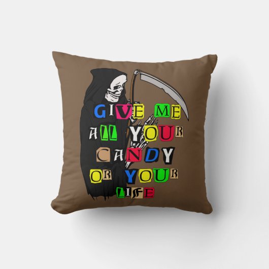 死神の贈り物 キャンディの身代金要求メモ クッション ZSSPG クッション (正面)