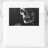 死神の骷髏 長方形シール (バッグ)