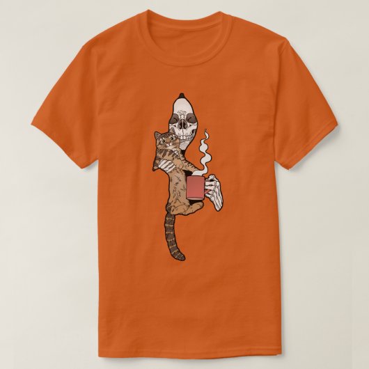 死神キャットフレンドコーヒー Tシャツ (デザイン正面)